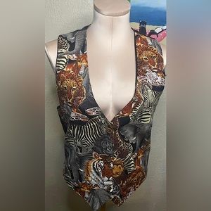 90s Basicly Wild big cat vest